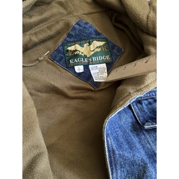 Eagle Ridge Denim Jean Large Men's Outfitter Jacket Liner Grunge Retro READ - Picture 4 of 10